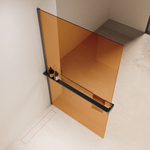 Душевая перегородка Walk-In VSW-1HR100GSGM, 1000*2000, вороненая сталь, стекло янтарь