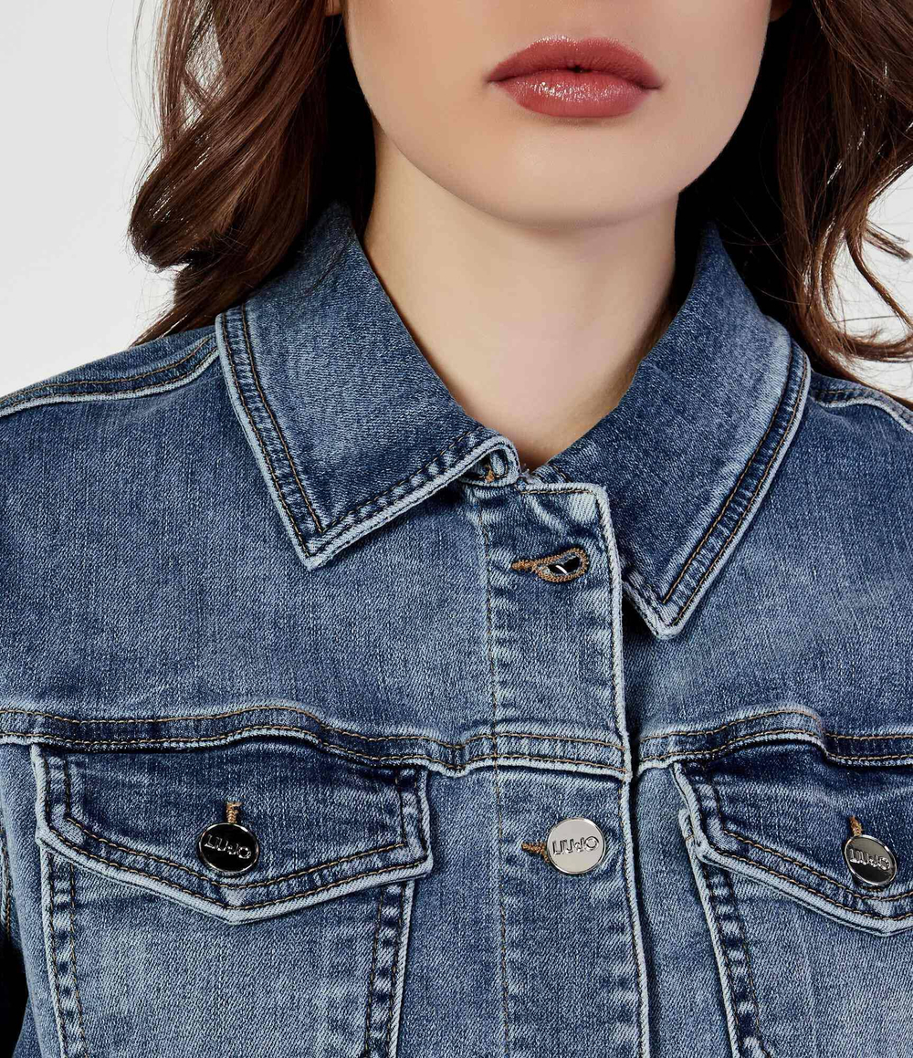 Джинсовая куртка Liu Jo - голубой(UA5077 D4615)