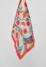 Шелковый платок МАКИ 70x70