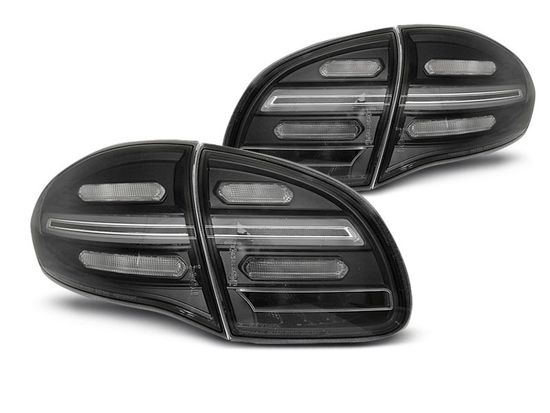 Задние фонари LED BAR BLACK SEQ для Porsche Cayenne 958