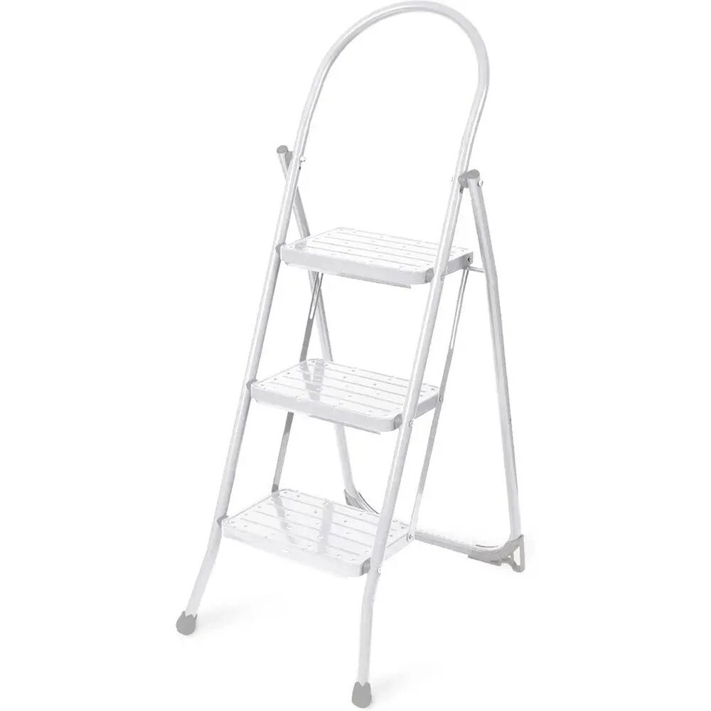 Стремянка с широкими ступенями СМШ3 (СМШ3/Б белый)