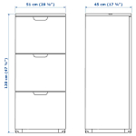 Шкаф для документов - IKEA GALANT/ГАЛАНТ ИКЕА, 120х45х51 см, белый