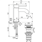 Смеситель Ideal Standard  CERALINE BC822AA для умывальника