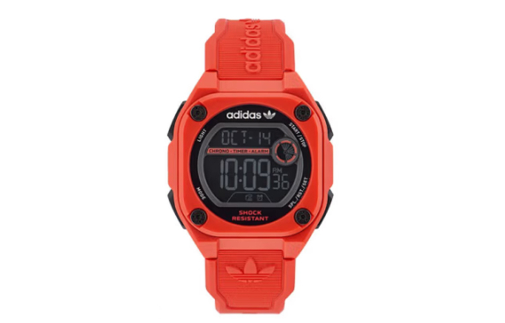 Adidas Originals STREET Wrist Watch Quartz Movement Resin Strap Black Dial Men"s Watches Waterproof