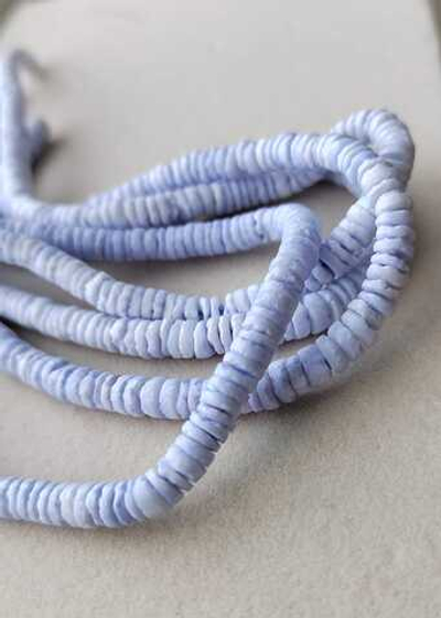 р-нг Ракушечник небесно-голубой 4-6мм, нить 30см