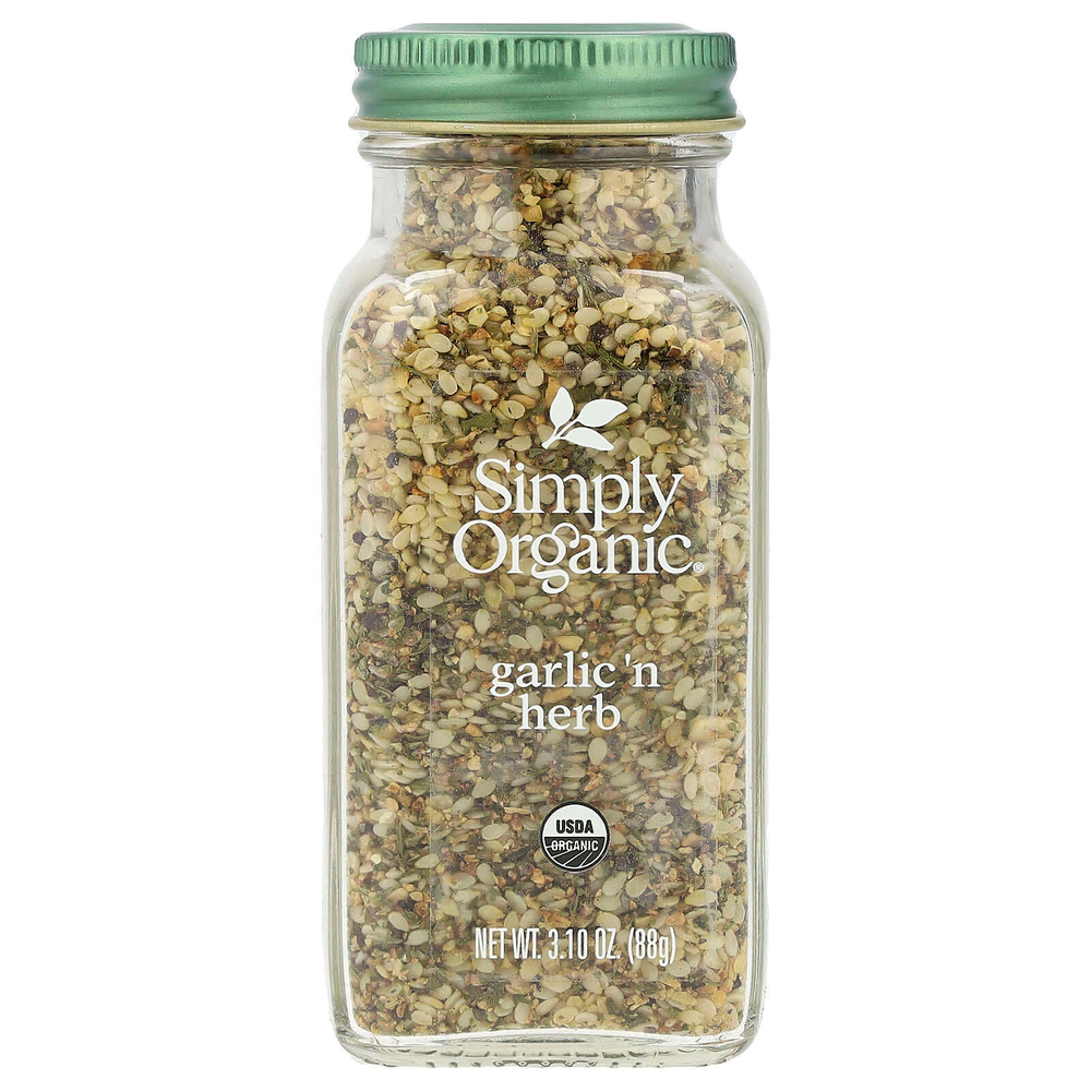 Simply Organic, чеснок, трава, 88 г (3,1 унции)