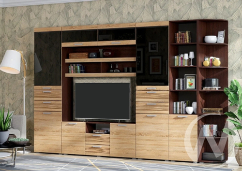 Гостиная Асти (венге/дуб сонома) Вариант №4