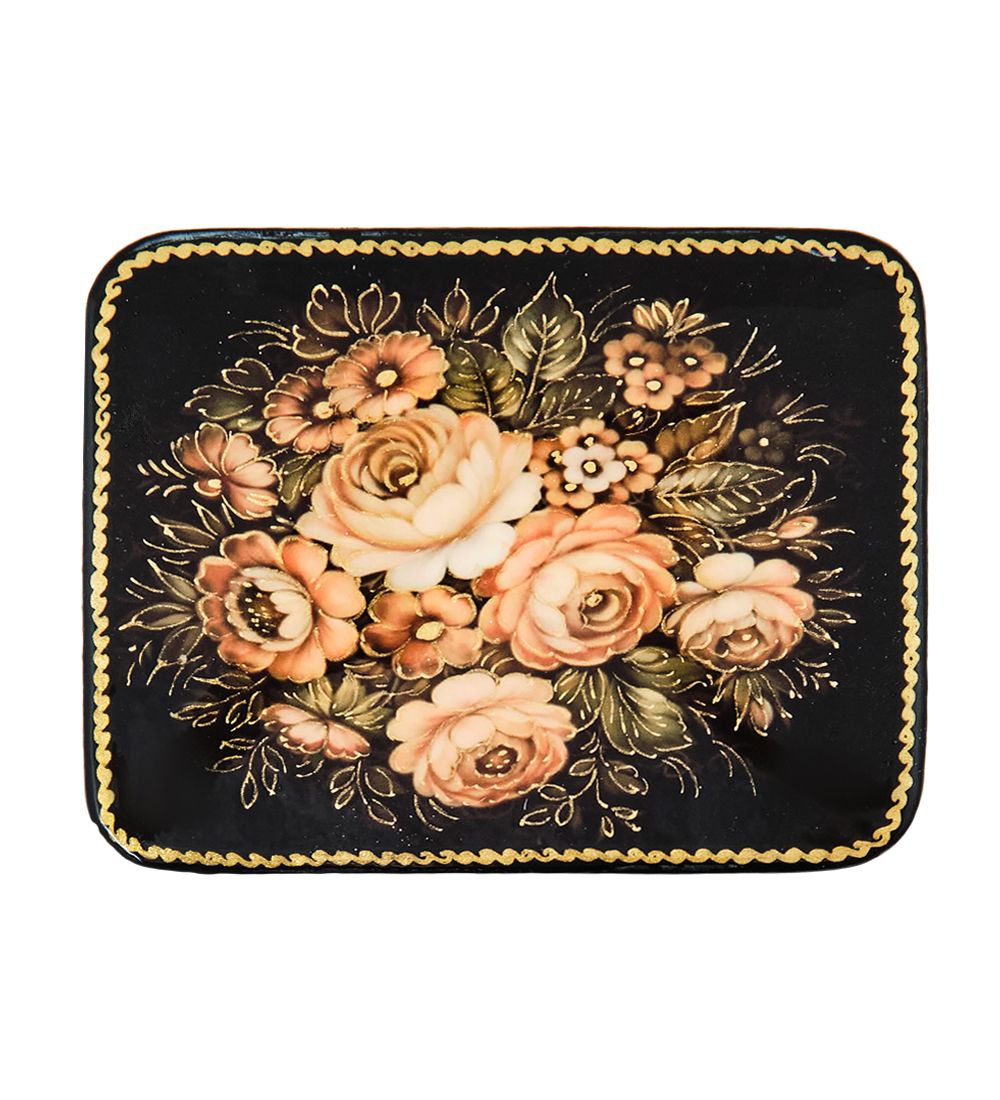 ШК-19/54-B Шкатулка в технике декупаж «Цветы» (8х6х3,5)