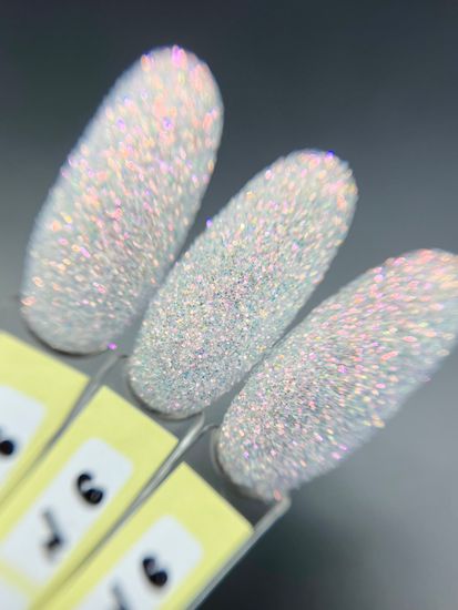 Блестки для дизайна ногтей Магический блеск №6 белый с розовым