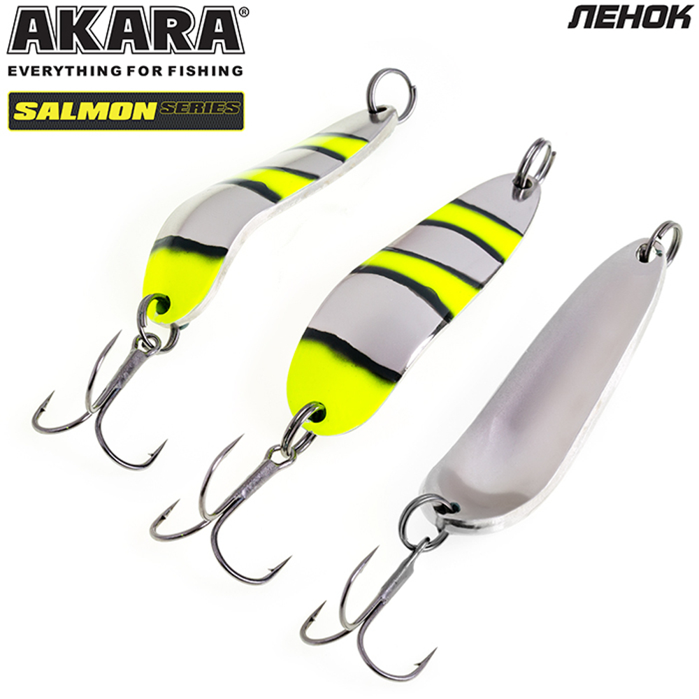 Блесна колебалка Akara Salmon Ленок 63 мм 15 гр. 24-NI