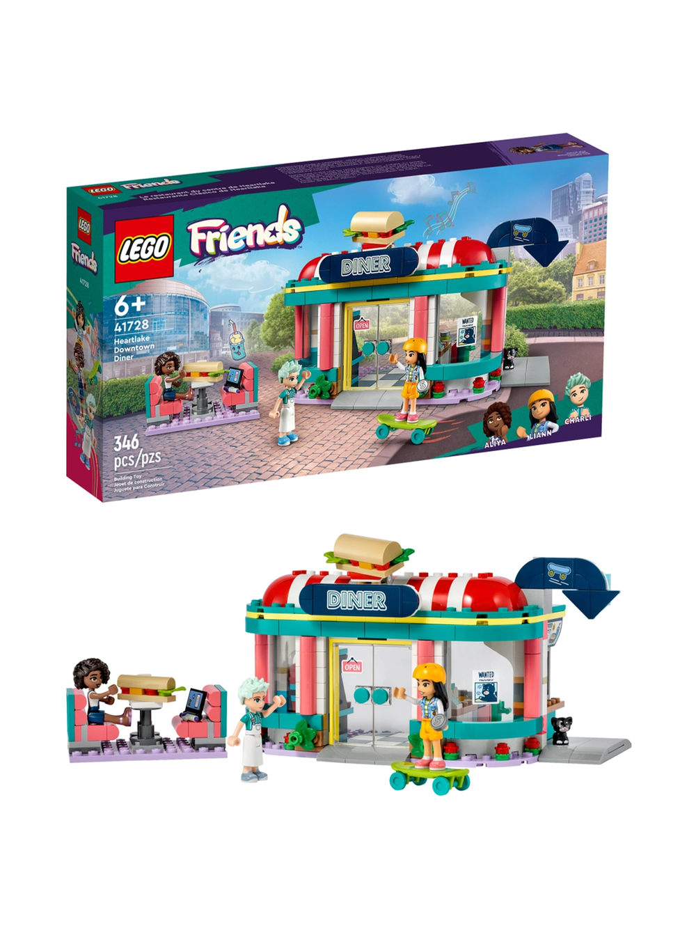Конструктор LEGO Friends 41728 Лего "Закусочная в центре Хартлейк"