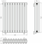 Сунержа Эстет-00 500х450 10 секций