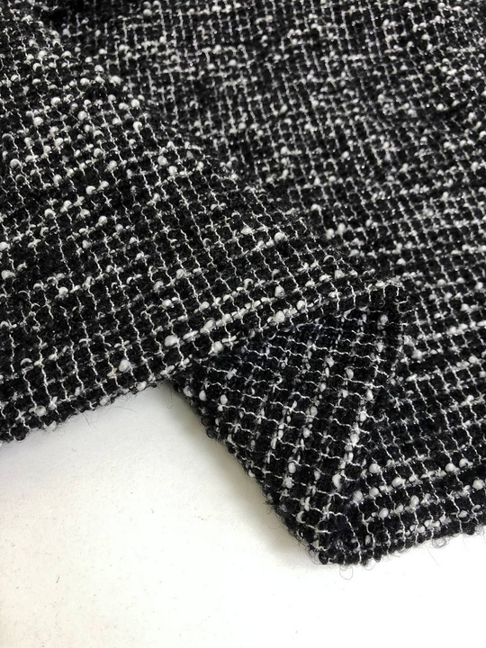 Костюмная шерсть, черный/белый/люрекс AV#066