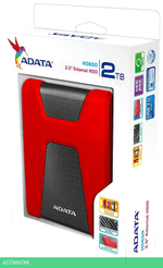 Внешний накопитель A-Data 2Tb AHD650-2TU31-CRD HD650 красный
