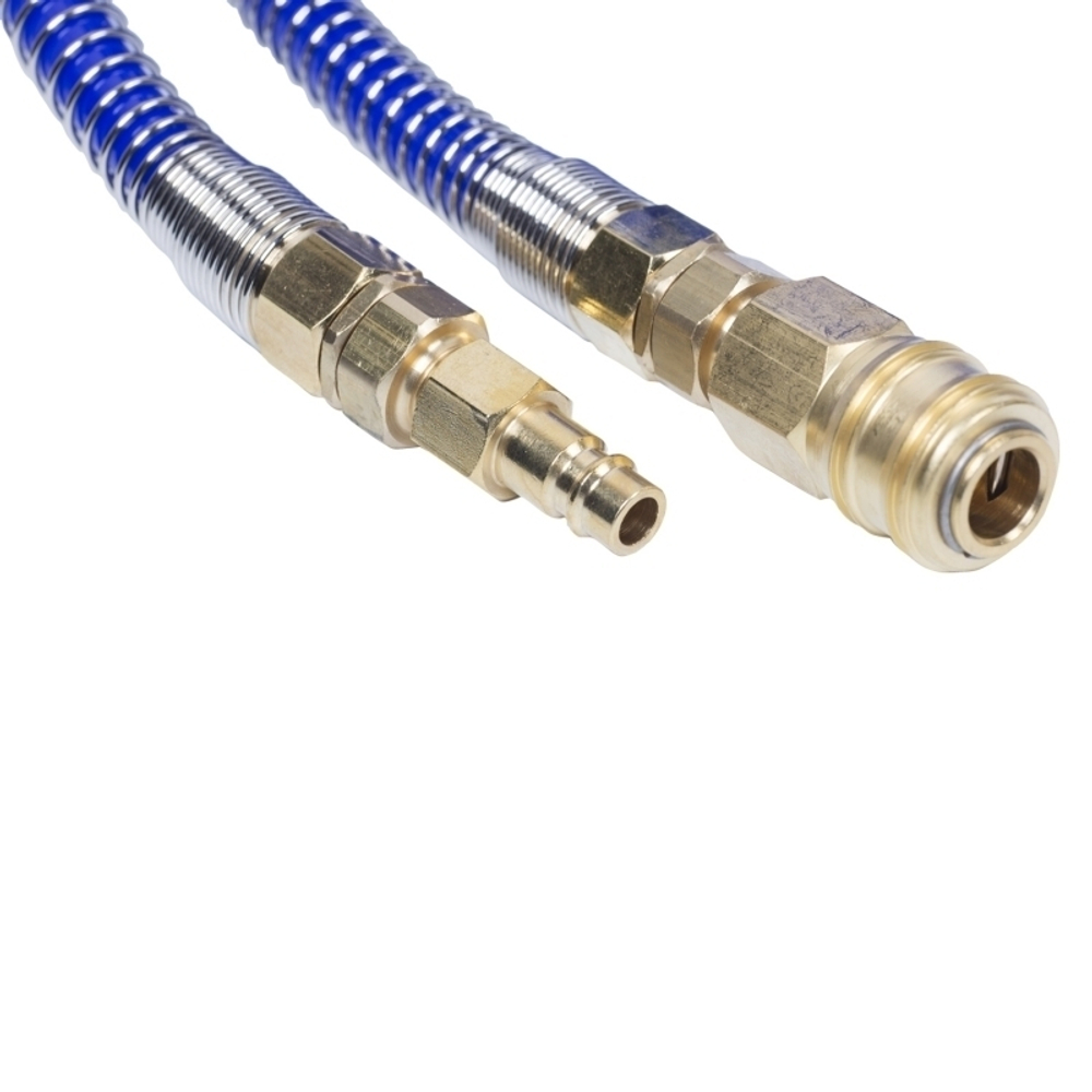 МАСТАК (680-08110SQ) Шланг пневматический спиральный высокого давления 8х12 мм, 10 м, полиуретановый, фитинги