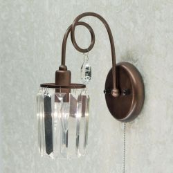 Citilux Синди CL330313 Бра хрустальное с выключателем Коричневое