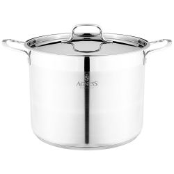 КАСТРЮЛЯ AGNESS 28X24 14 Л ВЫСОКОКАЧЕСТВЕННАЯ НЕРЖ СТАЛЬ 18/10 ИНДУКЦИОННОЕ ДНО