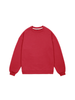 Свитшот оверсайз, без начеса (красный)