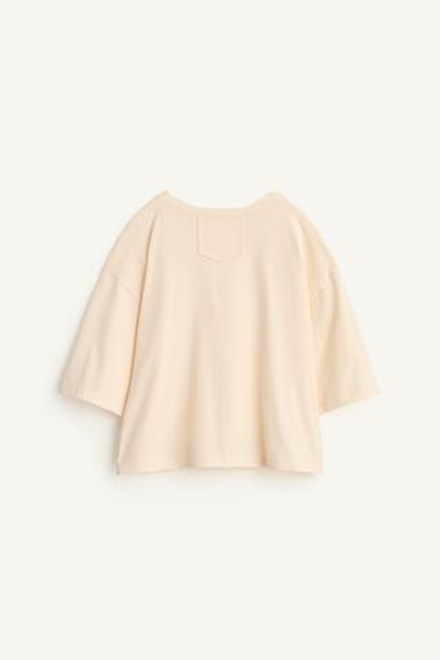 ZARA ФУТБОЛКА С КОРОТКИМИ РУКАВАМИ, СВЕТЛО-ЖЕЛТЫЙ