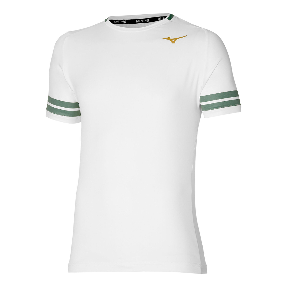 Мужское теннисное поло Mizuno Shadow Graphic T-Shirt Men - White