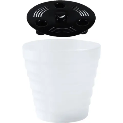 Кашпо для цветов пластиковое 3,5л d-19,7см «Бархан» Прозрачный