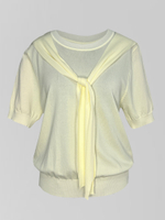 Футболка Angela 816 трикотажная однотонная с имитацией накидки