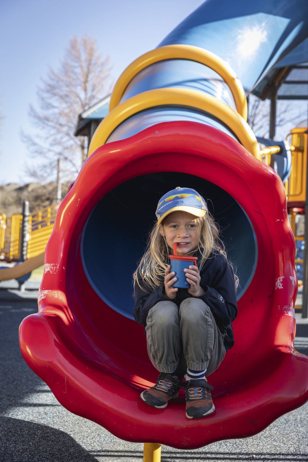 Детский стакан одностенный Klean Kanteen Kid Cup Straw Lid 10oz (296 мл) Mykonos Blue с трубочкой