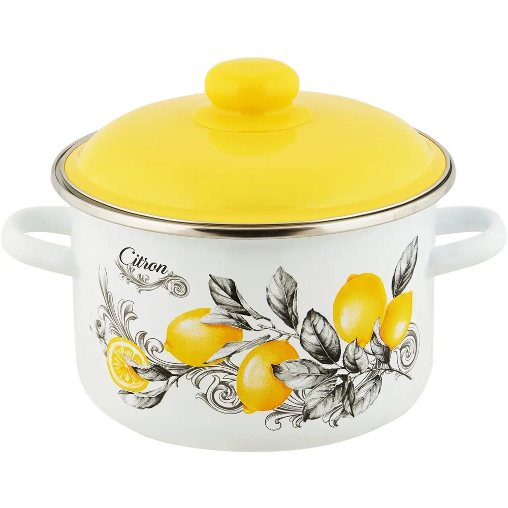 Кастрюля эмалированная 2л «CITRON» Appetite