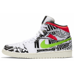 Кроссовки Air Jordan 1 Mid Over-Print Logos