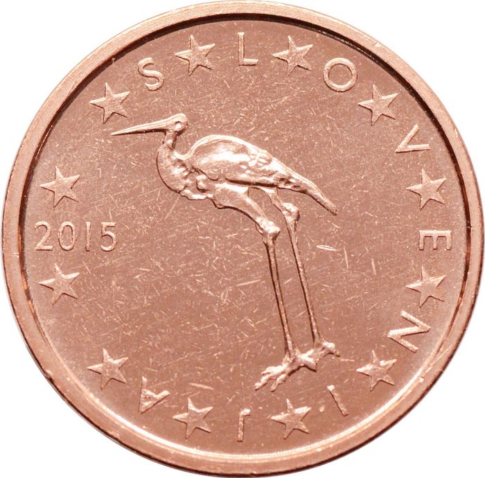 1 евроцент 2015 Словения (1 euro cent)
