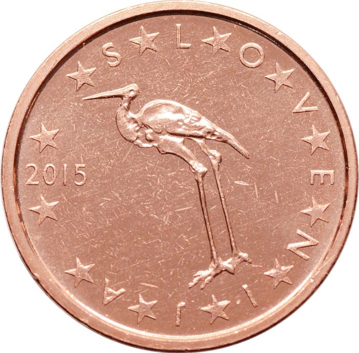 1 евроцент 2015 Словения (1 euro cent)