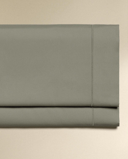 Zara Home - Простыня из сатина с подолом (300 нитей), синий, 290x280 см