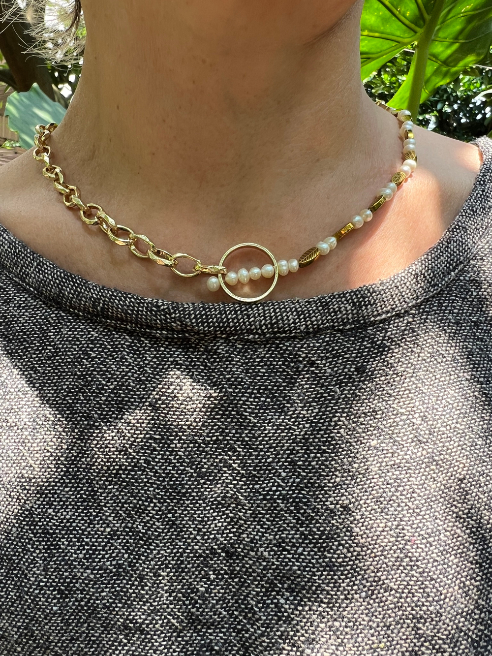 Ожерелье. Соединение, Жемчуг и Гематин