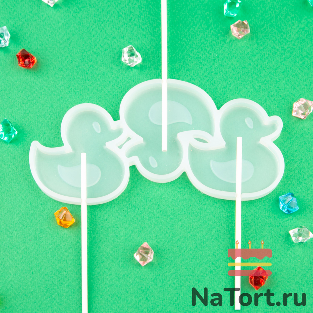 Силиконовая форма для леденцов «Уточки»