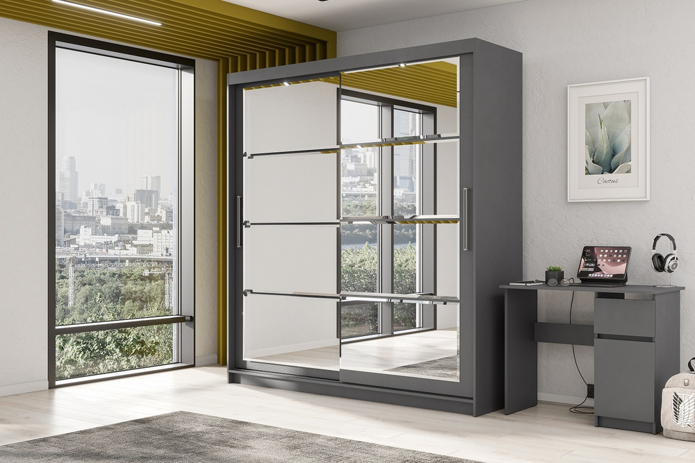 Шкаф-купе №3 2,0м Графит серый