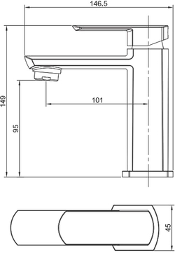 Смеситель для раковины Aquanet Cinetic AF120-10С