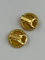 Клипсы с зеленой эмалью Burberrys