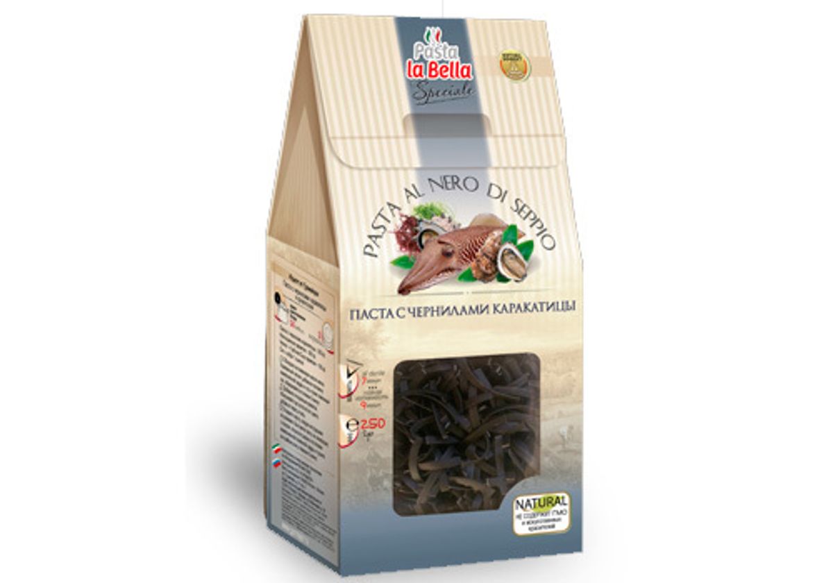 Макароны с чернилами каракатицы Pasta la Bella, 250г