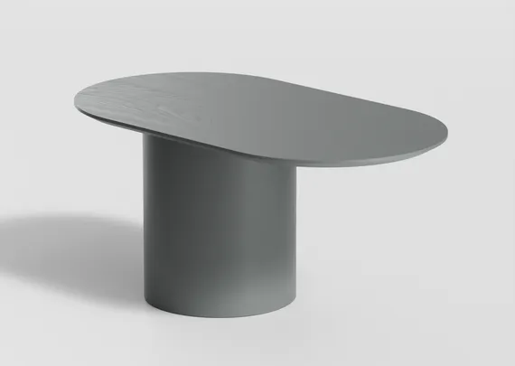 Столик Type овальный, основание D 29 см (серый)