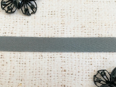 Лента киперная, хлопок, ш. 1,3 см, пр-во Беларусь, серый