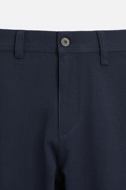 ZARA БРЮКИ КОМФОРТНОЙ ПОСАДКИ ИЗ РЕЛЬЕФНОЙ ТКАНИ, СИНИЙ