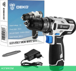 Дрель-шуруповерт Deko GCD12DU3 Snow White Set1 (063-4170)