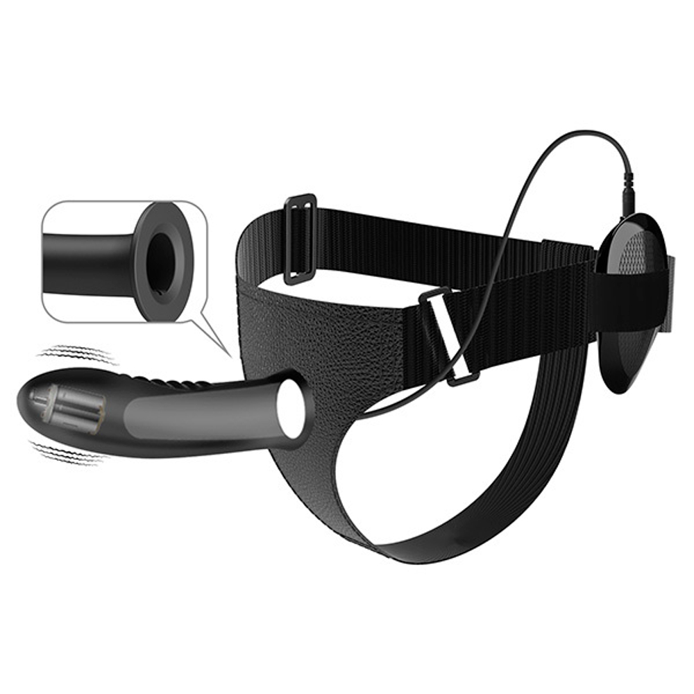 Мужской вибрострапон 18,5см на трусиках Pretty Love Harness Myron Strap-On BW-022056