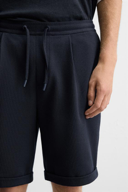 ZARA КОМФОРТНЫЕ ШОРТЫ-БЕРМУДЫ, МОРСКОЙ СИНИЙ