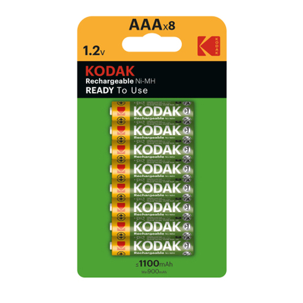 Аккумуляторы NiMH (никель-металлгидридные) Kodak HR03-8BL 1100mAh