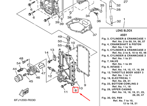 6P2-15411-01-9S COVER, CRANKCASE