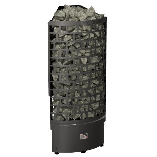 SAWO Электрическая печь Aries напольная угловая, без пульта, без блока мощности, 6,0 кВт, черная, артикул ARI3-60NS-CNR-BL-P-C