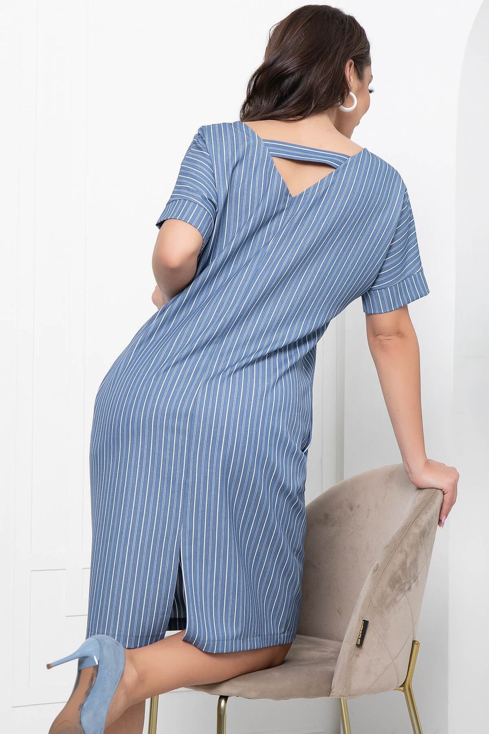 Платье "Покоряя сердца" (джинс) П6010 LT Collection (Акция)