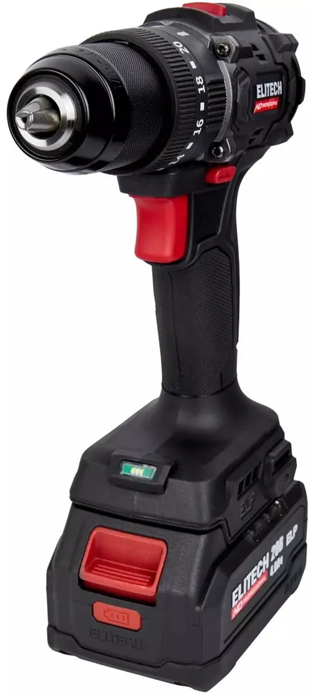 Дрель-шуруповерт Elitech CD 20ISL2 (E2201.041.02) 80Вт аккум. патрон:быстрозажимной (кейс в комплекте) (205723)