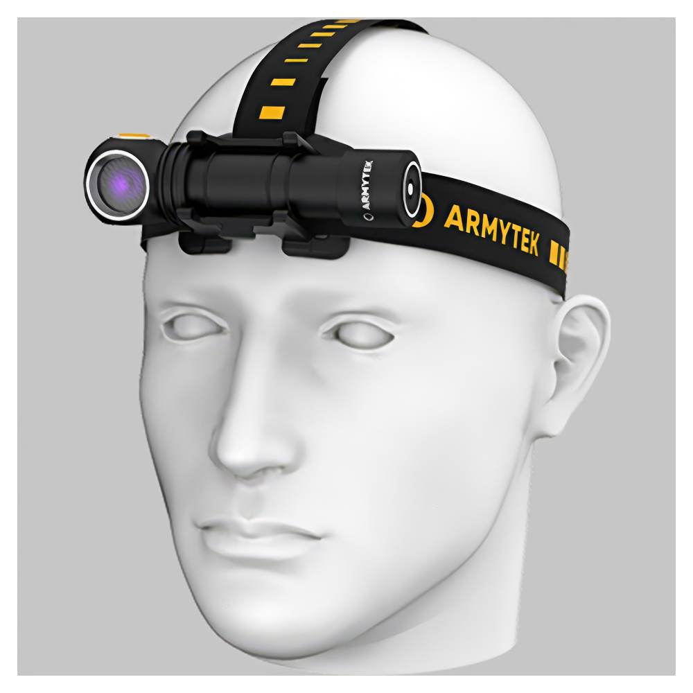 Налобный фонарь Armytek Wizard C2 WUV Magnet USB - прочная конструкция из авиационного алюминия с премиальным анодированием и защитой по стандарту IP68.